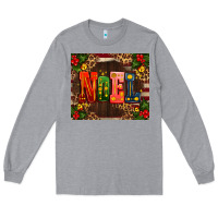 Heather Grey noel mistletoe Christmas Long Sleeve Tee - AdoDesignShop