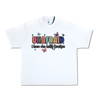 White unafraid Urban Heavy Tee - JahusDesignShop