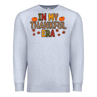 Heather Grey In My Thankful Era Premium Sweatshirt - MaliasSmallBusiness