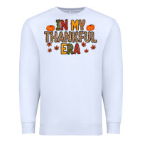 White In My Thankful Era Premium Sweatshirt - MaliasSmallBusiness