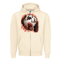 Sandshell dalmatians peach glitter background Zipper Hoodie - Jasminsmagicworld