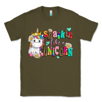 Army Green sparkle like a unicorn Classic Tee - AdoDesignShop
