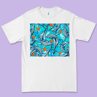 Humpback Whale Mousepad Premium Tee Designed By Barkaloodesign