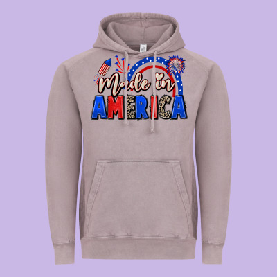 Made In America 4th Of July Vintage Hoodie Designed By Cowgirlartshop