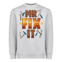 Heather Grey mr fix it Heavyweight Sweatshirt - HRA Design Shop