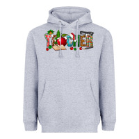 Heather Grey christmas teacher Heavyweight Hoodie - NancyCooperArtShop