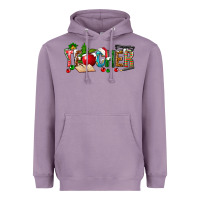Lavender christmas teacher Heavyweight Hoodie - NancyCooperArtShop