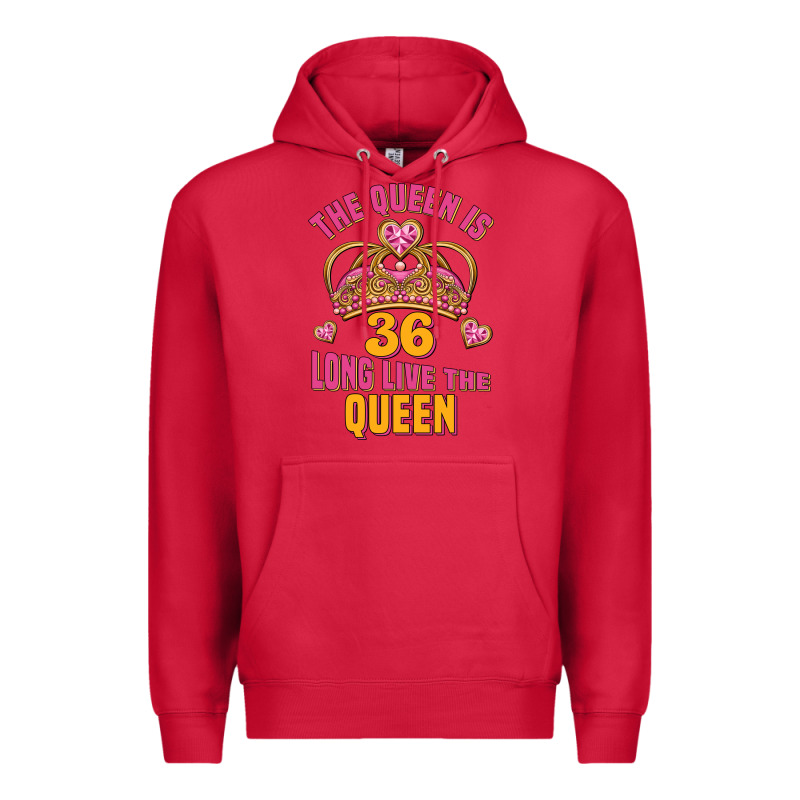 The Queen Is 36 Long Live The Queen Premium Hoodie by Jasminsmagicworld | Teevron