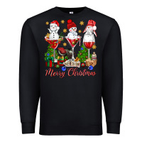 Merry Christmas Wine And Cocktails Premium Sweatshirt | Teevron