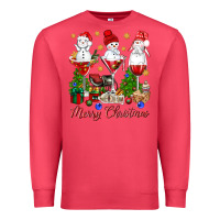 Cardinal Merry Christmas wine and cocktails Premium Sweatshirt - NancyCooperArtShop