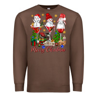 Chestnut Merry Christmas wine and cocktails Premium Sweatshirt - NancyCooperArtShop