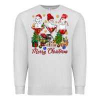 Dove Grey Merry Christmas wine and cocktails Premium Sweatshirt - NancyCooperArtShop