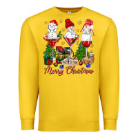 Lemon Merry Christmas wine and cocktails Premium Sweatshirt - NancyCooperArtShop