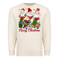 Sandshell Merry Christmas wine and cocktails Premium Sweatshirt - NancyCooperArtShop