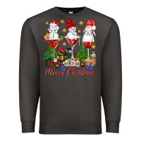 Smoke Merry Christmas wine and cocktails Premium Sweatshirt - NancyCooperArtShop