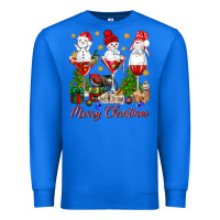 True Royal Merry Christmas wine and cocktails Premium Sweatshirt - NancyCooperArtShop
