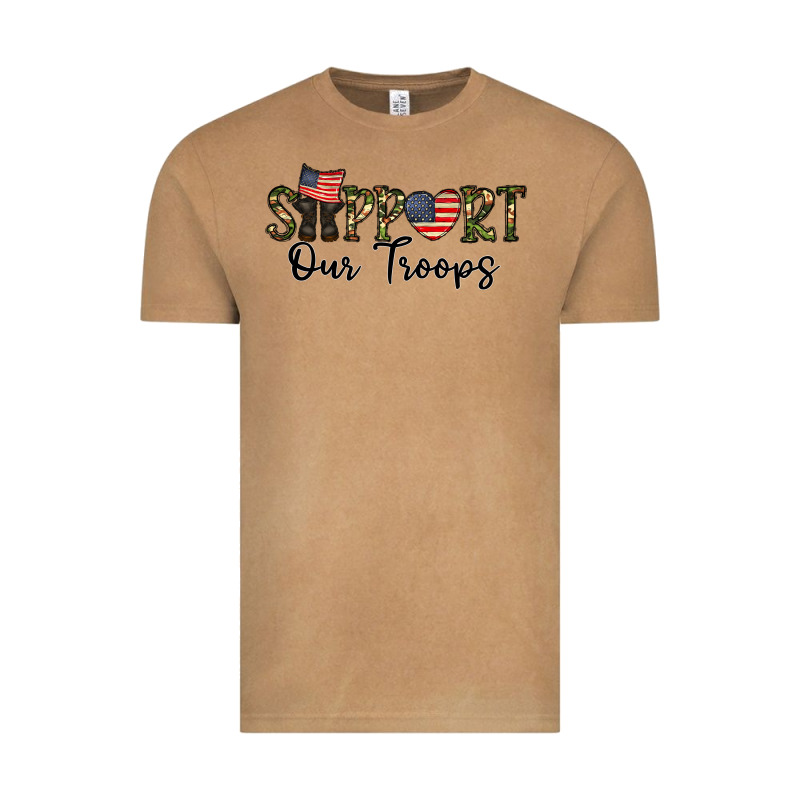 Support Our Troops Vintage Tee by CowhideDigitalArt | Teevron