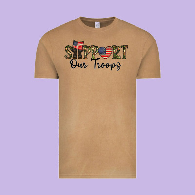 Support Our Troops Vintage Tee Designed By Cowhidedigitalart