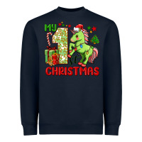 Navy my first christmas unicorn Heavyweight Sweatshirt - FaDigitalArtStudio