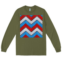 Army Green Glitter 4th of July Seamless Pattern Long Sleeve Tee - BundleAndBundleShop