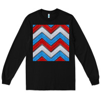 Black Glitter 4th of July Seamless Pattern Long Sleeve Tee - BundleAndBundleShop