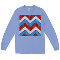 Colony Blue Glitter 4th of July Seamless Pattern Long Sleeve Tee - BundleAndBundleShop
