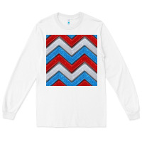 White Glitter 4th of July Seamless Pattern Long Sleeve Tee - BundleAndBundleShop
