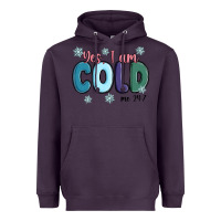 Plum yes i am cold Heavyweight Hoodie - MaliasSmallBusiness