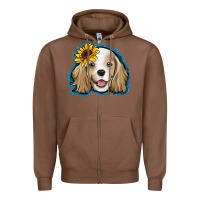 Chestnut cocker spaniel sunflower Zipper Hoodie - Jasminsmagicworld