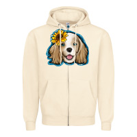 Sandshell cocker spaniel sunflower Zipper Hoodie - Jasminsmagicworld