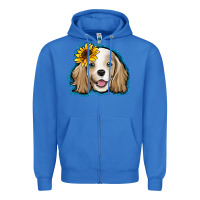 True Royal cocker spaniel sunflower Zipper Hoodie - Jasminsmagicworld