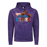 Cloud Purple Horse pig chicken with oh my stars Vintage Hoodie - Neo Western