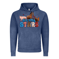 Vintage Denim Horse pig chicken with oh my stars Vintage Hoodie - Neo Western