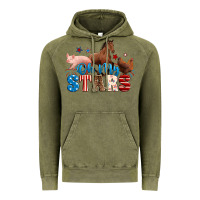 Vintage Olive Horse pig chicken with oh my stars Vintage Hoodie - Neo Western