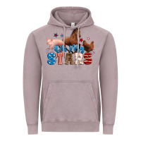 Vintage Zinc Horse pig chicken with oh my stars Vintage Hoodie - Neo Western