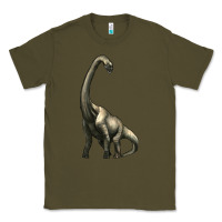 Army Green brachiosaurus Classic Tee - Artiststas