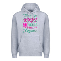Heather Grey made in 1992, 30 years of being awesome Premium Hoodie - Jasminsmagicworld