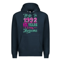 Navy made in 1992, 30 years of being awesome Premium Hoodie - Jasminsmagicworld