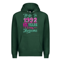 Sports Green made in 1992, 30 years of being awesome Premium Hoodie - Jasminsmagicworld