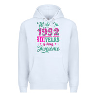 White made in 1992, 30 years of being awesome Premium Hoodie - Jasminsmagicworld