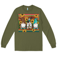 Army Green western gnomes cactus sunflowers serape wooden leopard gemstone Long Sleeve Tee - Artiststas