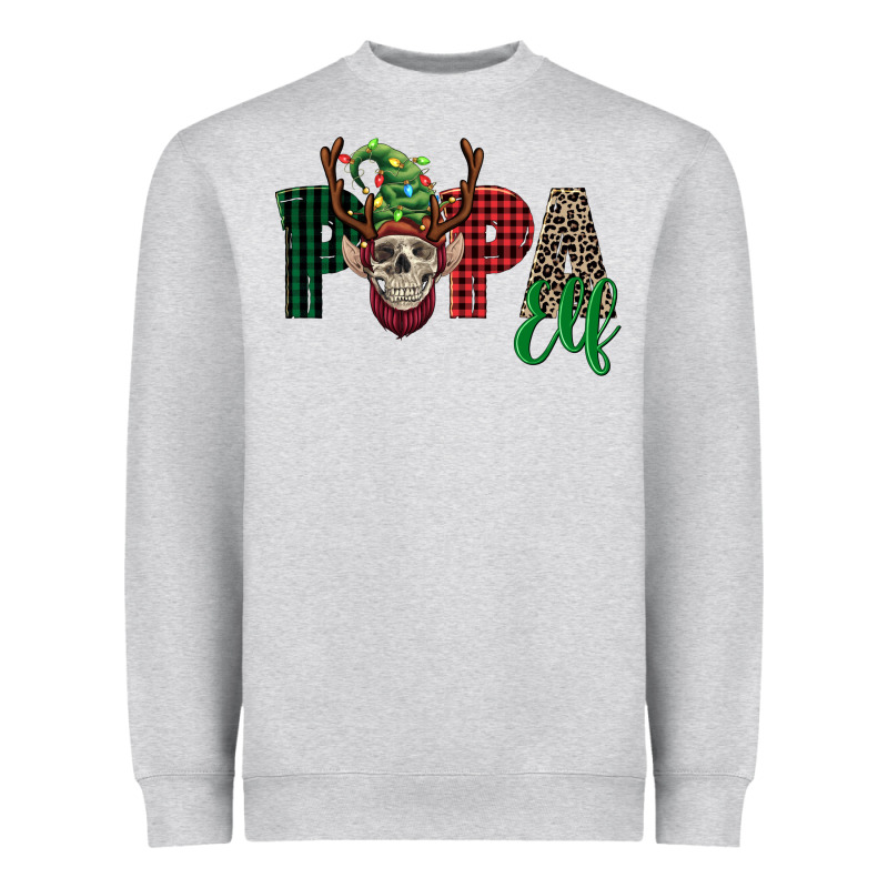 Papa Elf Skull Heavyweight Sweatshirt by FaDigitalArtStudio | Teevron