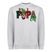 Heather Grey papa elf skull Heavyweight Sweatshirt - FaDigitalArtStudio