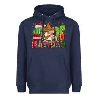 Navy feliz navidad santa Heavyweight Hoodie - MaliasSmallBusiness