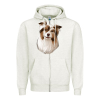 Oatmeal Heather Aussie Zipper Hoodie - Jasminsmagicworld