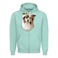 Seafoam Aussie Zipper Hoodie - Jasminsmagicworld