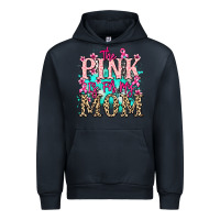 Navy The pink is for my Mom Cancer Awareness Urban Hoodie - HowdyJamesFarm