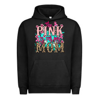 Pigment Black The pink is for my Mom Cancer Awareness Urban Hoodie - HowdyJamesFarm