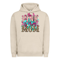 Pigment French Oak The pink is for my Mom Cancer Awareness Urban Hoodie - HowdyJamesFarm