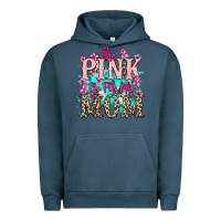 Pigment Midnight Navy The pink is for my Mom Cancer Awareness Urban Hoodie - HowdyJamesFarm